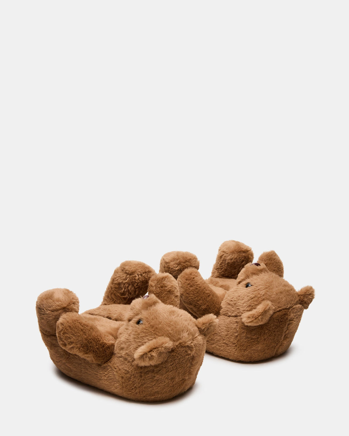 Kids' BUDDIES Brown Faux Fur Bear Slip-On Girls' Flats | Steve Madden