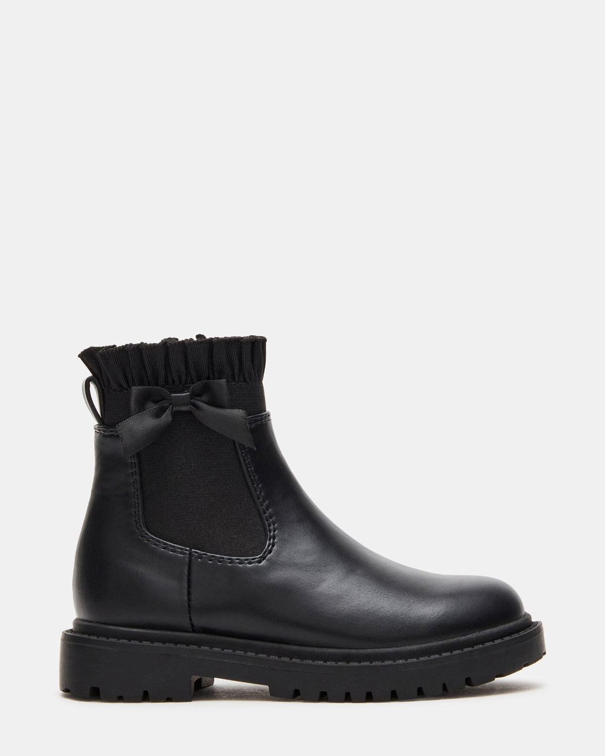 Toddlers' BUBBLES Black Chelsea Lug Girls' Ankle Boot | Steve Madden