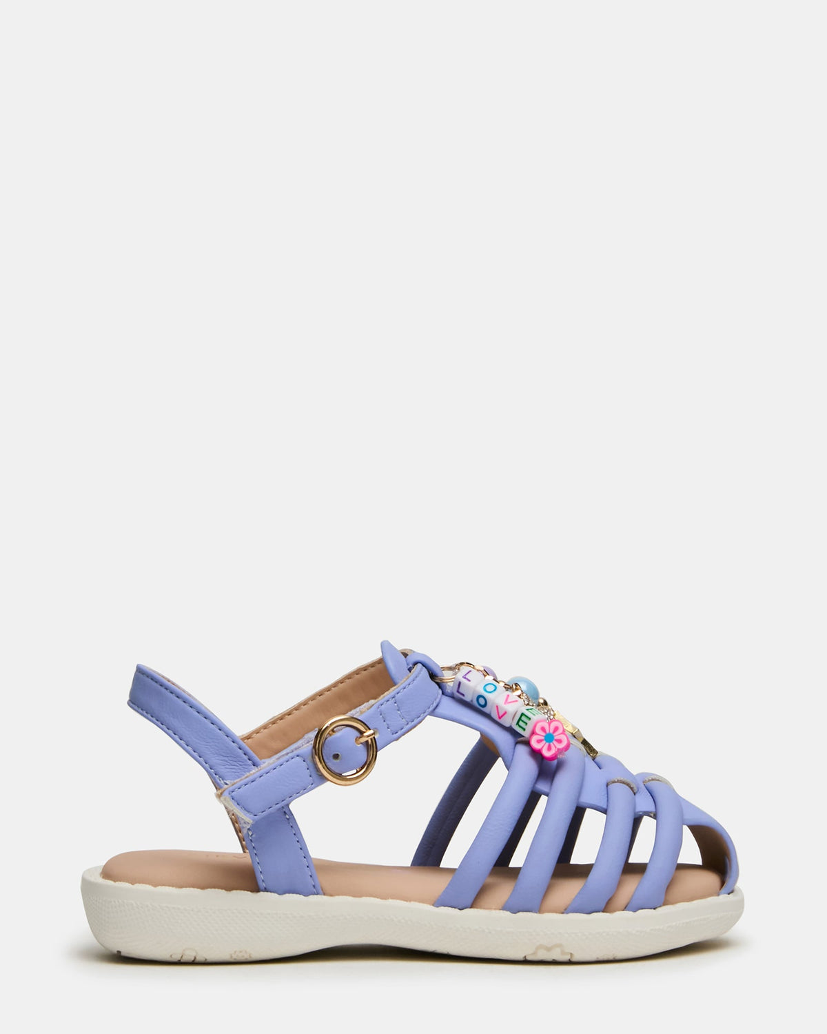 Toddlers' POCKET Purple Strappy Fisherman Charms Girls' Sandal | Steve Madden