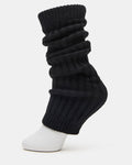 JAZZ LEGWARMERS Black Knit Ribbed Women's Legwarmer Socks | Steve Madden