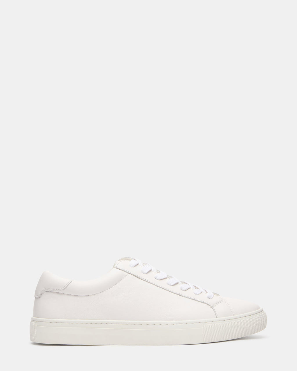 BASTIAN White Leather Low-Top Lace-Up Men's Sneaker | Steve Madden
