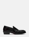 GERONIMO Black Patent Scrunched Square-Toe Slip-On Men's Loafer | Steve Madden