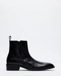 HAYNES Black Leather Men's Ankle Boot | Steve Madden