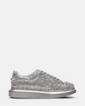 ICEBOX Pewter Metallic Men's Low-Top Lace-Up Sneaker | Steve Madden