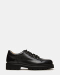 TURBO Black Leather Lace-Up Dress Shoe | Steve Madden