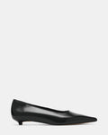 ARDYN Black Leather Pointed-Toe Women's Kitten Heel | Steve Madden