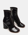 CARO Dark Cherry Patent Tabi Split-Toe Block Heel Women's Ankle Boot | Steve Madden