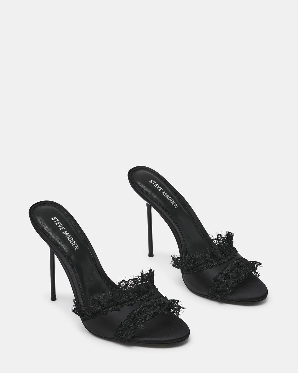 DAVINA BLACK SATIN LACE