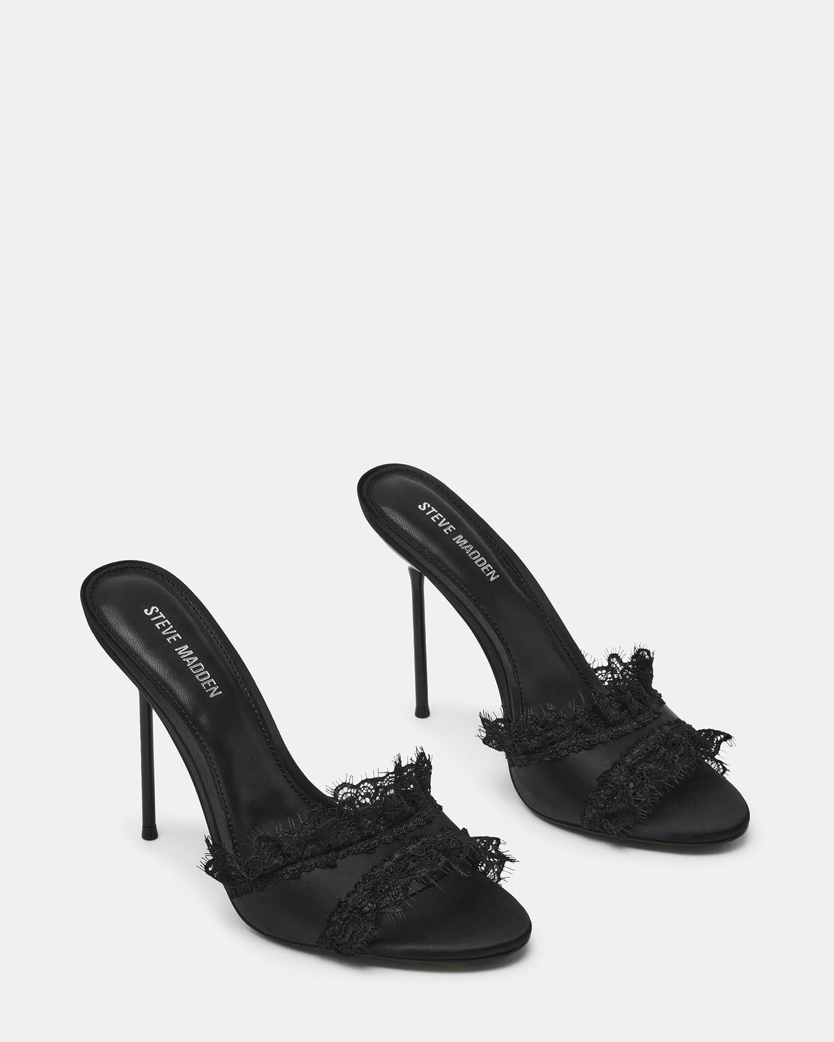 DAVINA BLACK SATIN LACE