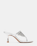 FANYA Silver Embellished Thong Women's Heel | Steve Madden