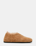 FREEZE Chestnut Suede Faux Fur Women's Flat | Steve Madden