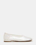 GARCELLE White Sequin Women's Ballet Flats | Steve Madden