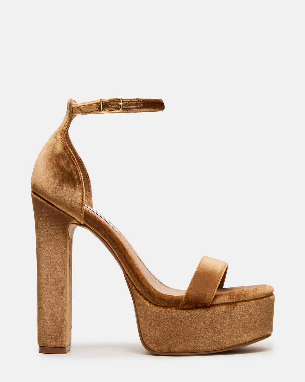 GIADA Chestnut Velvet Platform Women's Block Heel | Steve Madden