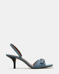 HENRIETTA Denim Fabric Slingback Square-Toe Women's Heel | Steve Madden