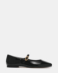 LOLLI Black Patent Mary Jane Ballet Women's Flat | Steve Madden