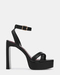 LOREN Black Multi Platform Square-Toe Women's Block Heel | Steve Madden