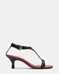 LUNI Black Multi Thong T-Strap Women's Kitten Heel | Steve Madden