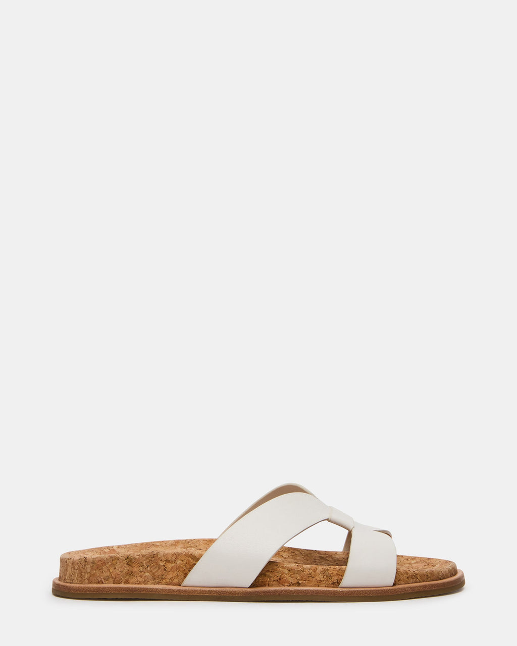 MARILU Cork Bone Leather Slide Footbed Women's Sandal | Steve Madden