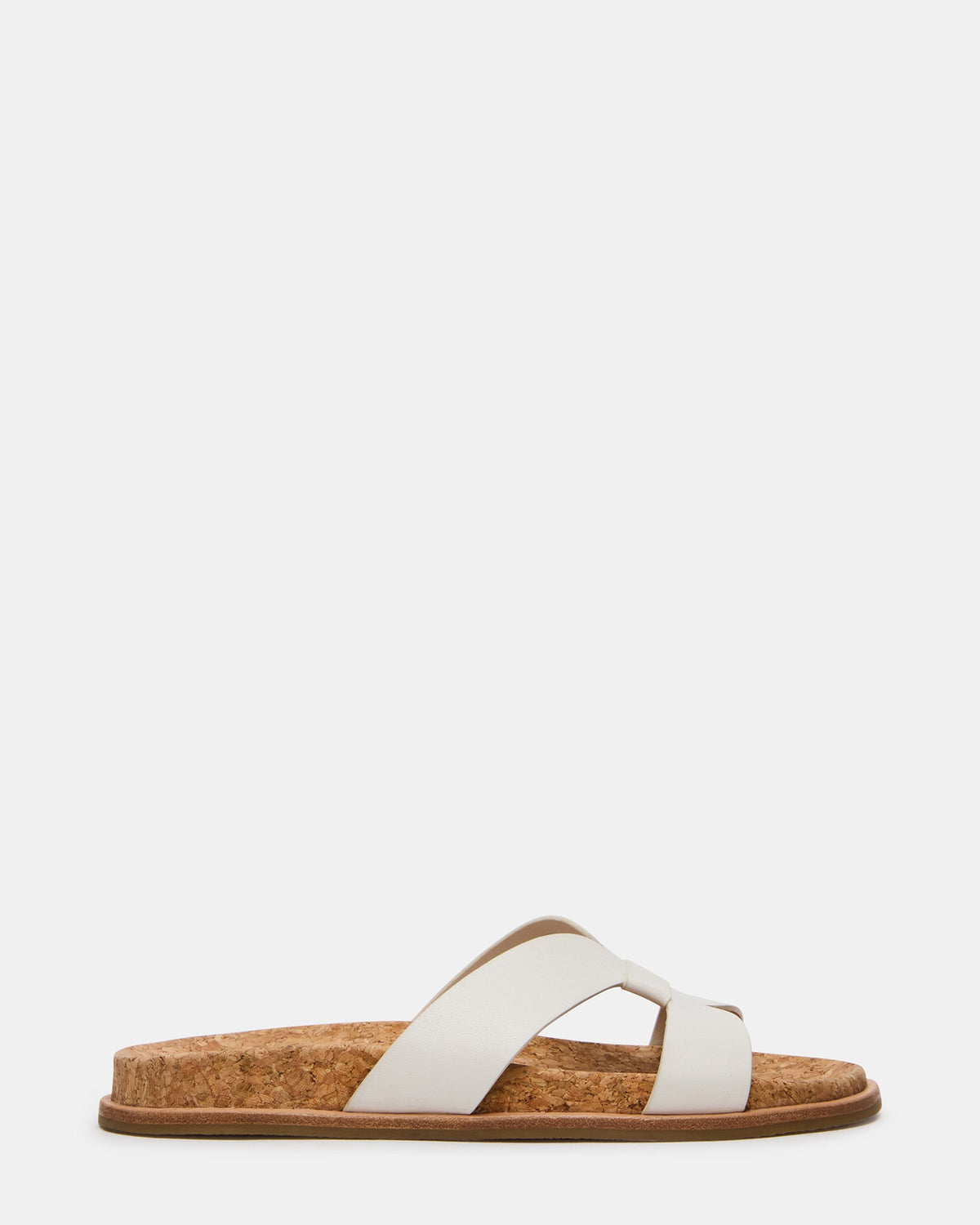 MARILU Cork Bone Leather Slide Footbed Women's Sandal | Steve Madden