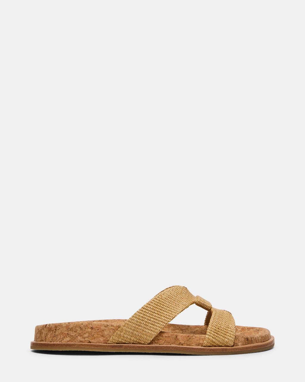 MARILU Cork Raffia Slide Footbed Women's Sandal | Steve Madden