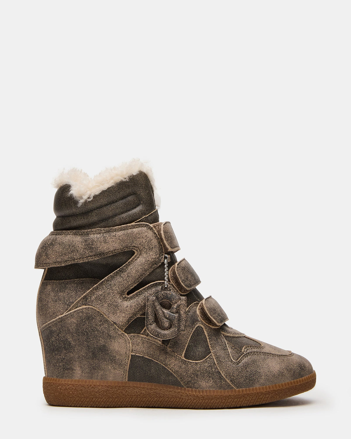 MAVIS Faux Fur High-Top Velcro Women's Sneaker | Steve Madden