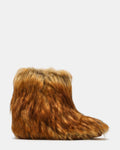 MISTY Brown Multi Faux Fur Wedge Women's Ankle Boot | Steve Madden