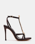 PESCADO Brown/Gold Fish Thong Stiletto Women's Heel | Steve Madden