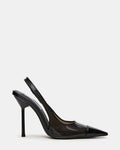 PRESTIGE Black Pointed-Toe Pump Slingback Stiletto Women's Heel | Steve Madden