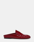 RAFE Burgundy Eel Slip-On Mule Women's Loafer | Steve Madden