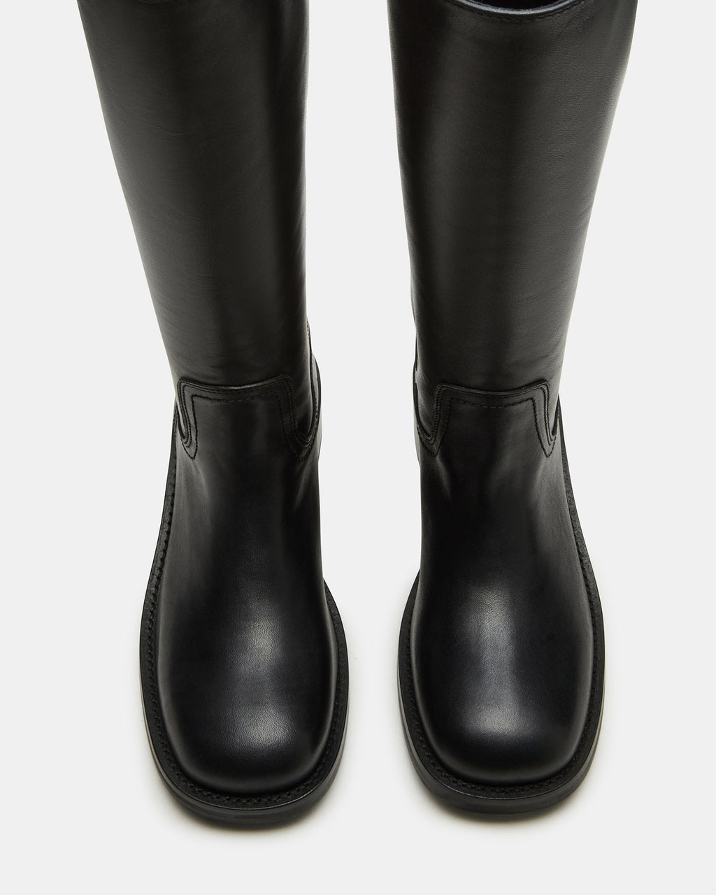 RIGGS BLACK LEATHER WIDE CALF