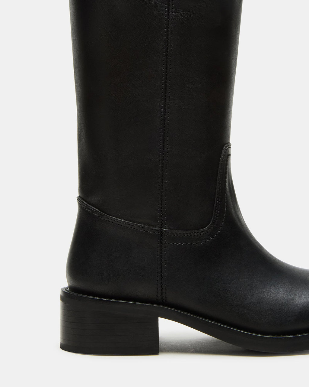 RIGGS BLACK LEATHER WIDE CALF