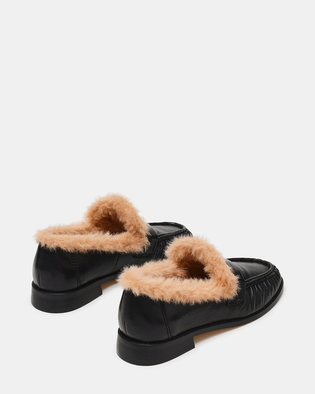 RONIE FAUX FUR BLACK LEATHER