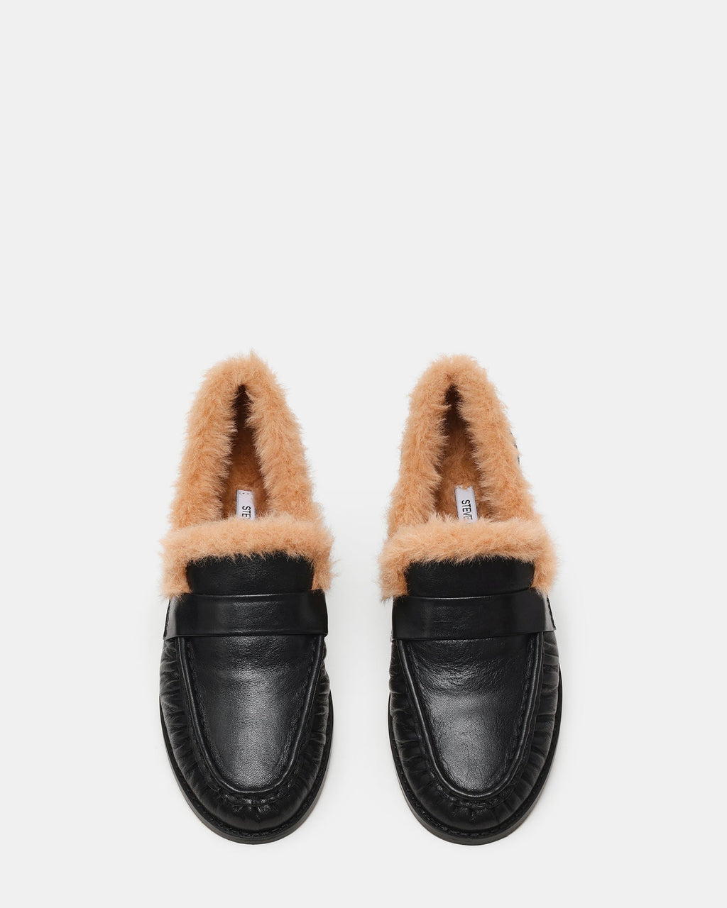 RONIE FAUX FUR BLACK LEATHER