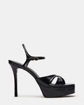 SCARLET Black Square-Toe Strappy Platform Women's Heel | Steve Madden