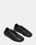 SOUTH Black Leather Tabi Lace-Up Low-Top Women's Sneaker | Steve Madden