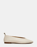 SWANKY Bone Leather Almond-Toe Ballet Women's Flat | Steve Madden
