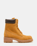 YORK Wheat Nubuck Lace-Up Combat Women's Ankle Boot | Steve Madden