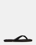 TRELLA Black Suede Square-Toe Thong Women's Sandal | Steve Madden