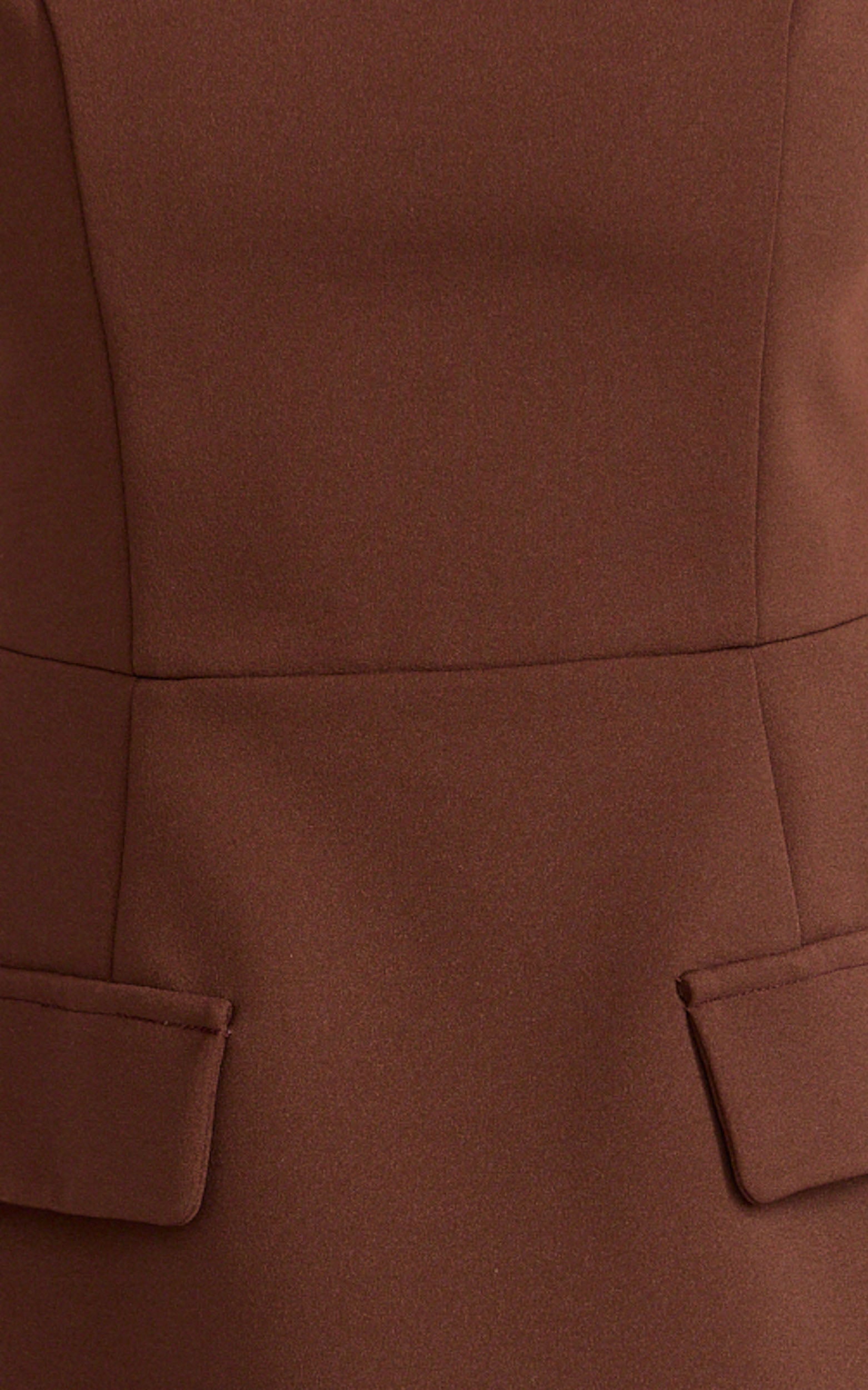 Savanna Mini Dress - High Neck Cap Sleeve Tulip Skirt Dress in Chocolate