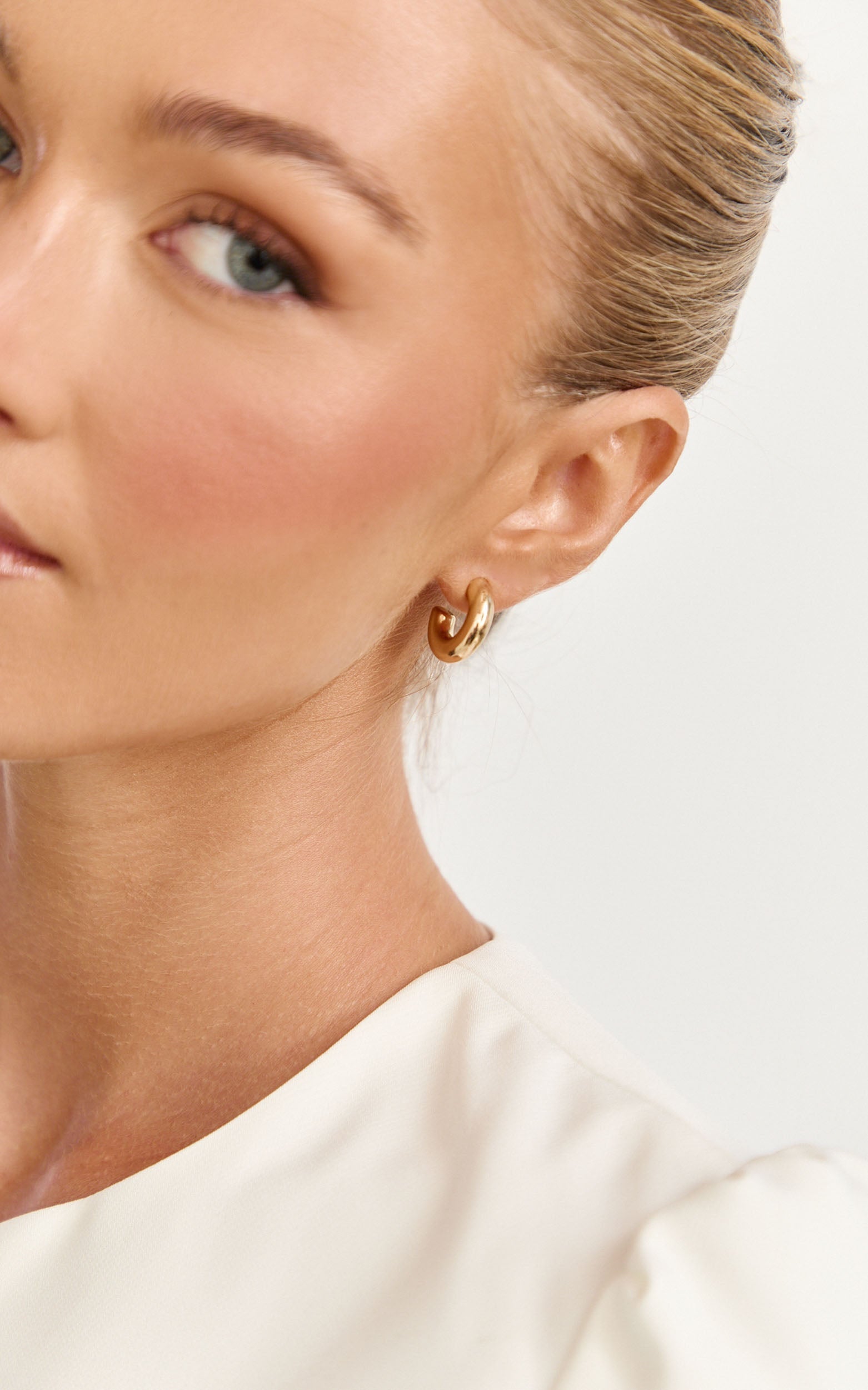 Tilda Earrings - Chunky Hoop Earrings in Gold