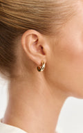 Tilda Earrings - Chunky Hoop Earrings in Gold