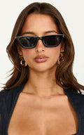 Valencia Sunglasses - Square Thick Rimmed Eyeglasses in Black