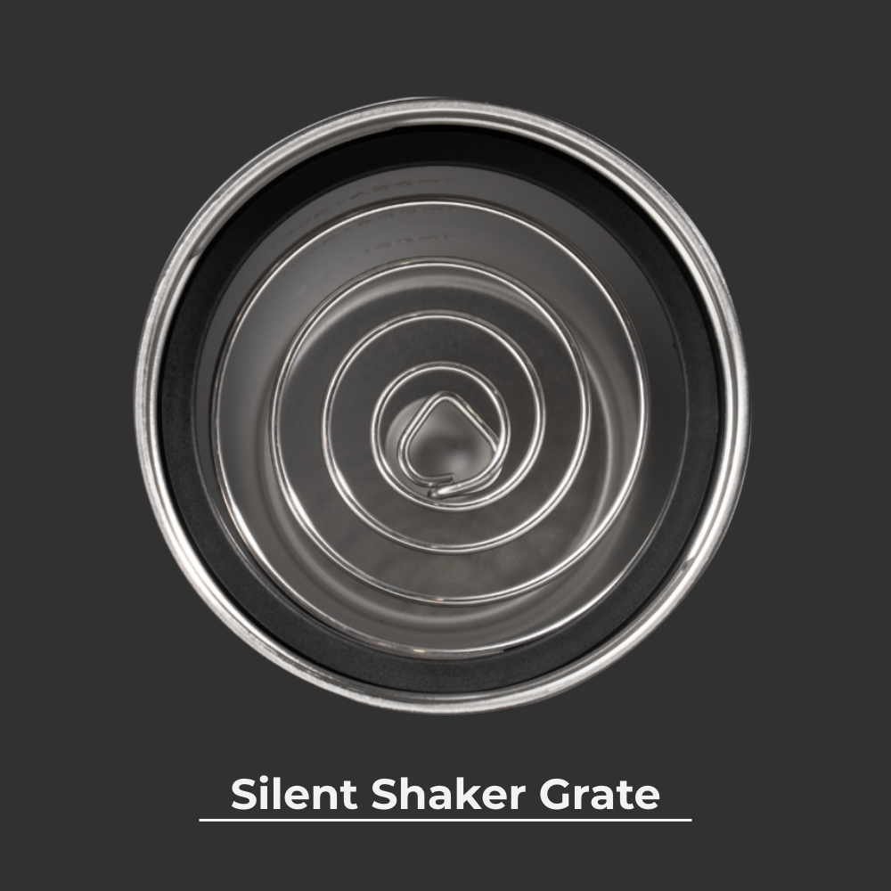 Black Insulated Shaker 24oz with Silent Mixing Grate