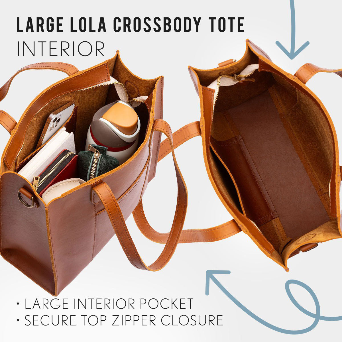 Almost Perfect' Large Lola Zipper Crossbody Tote