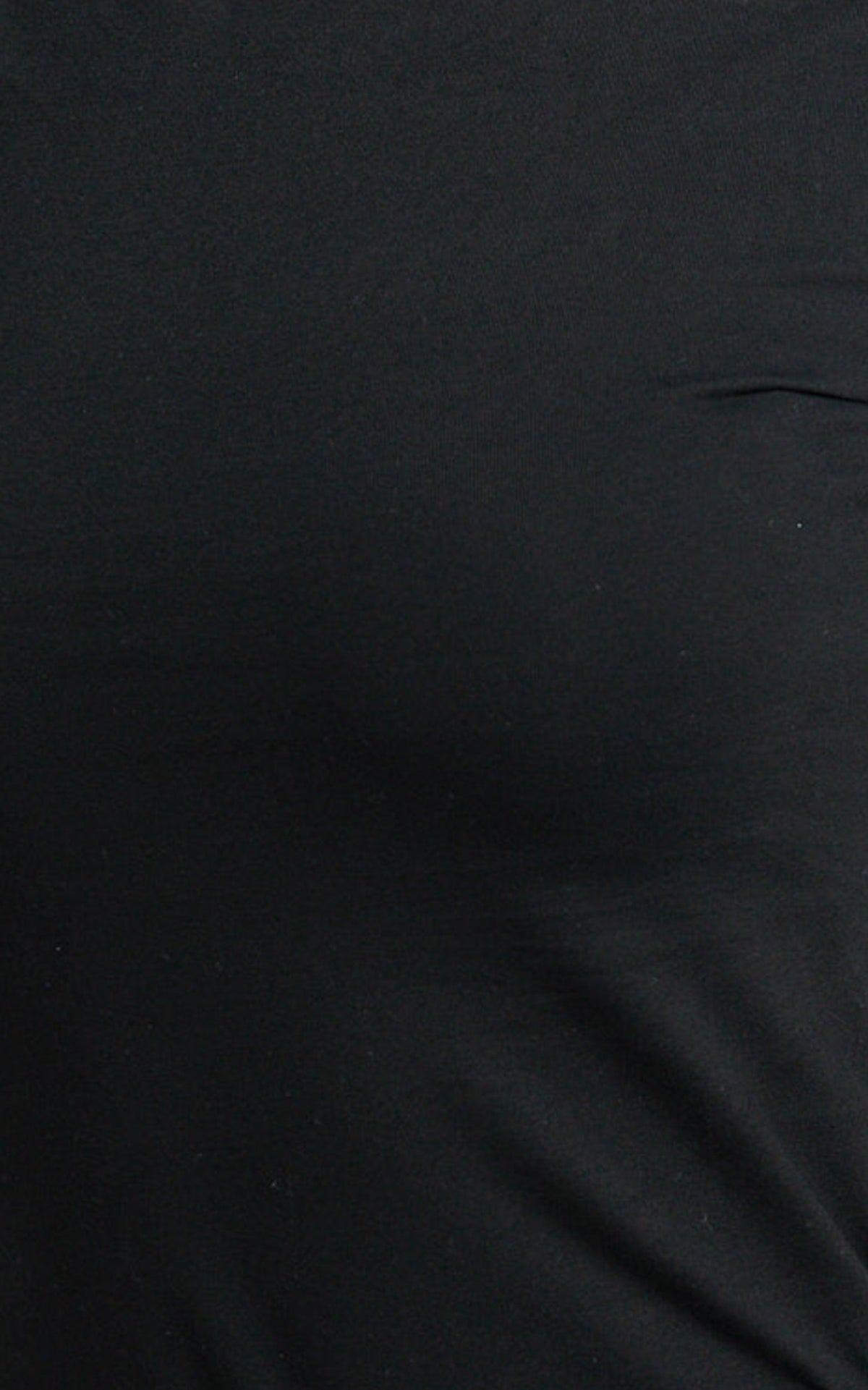 Whitney Tee Shirt - High Crew Neck in Black