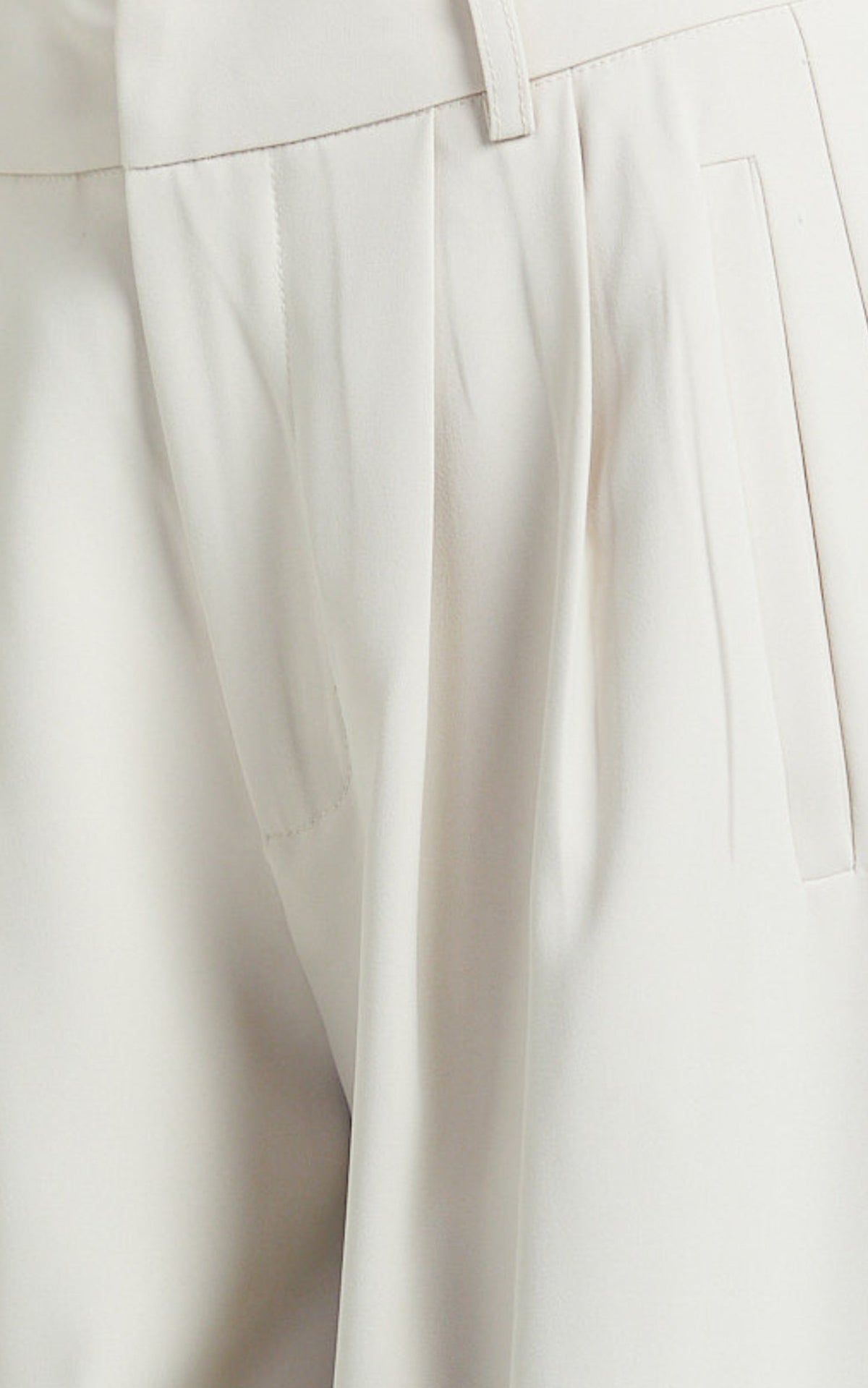 Xandria Pants - Double Pleated Wide Leg Pants in Stone