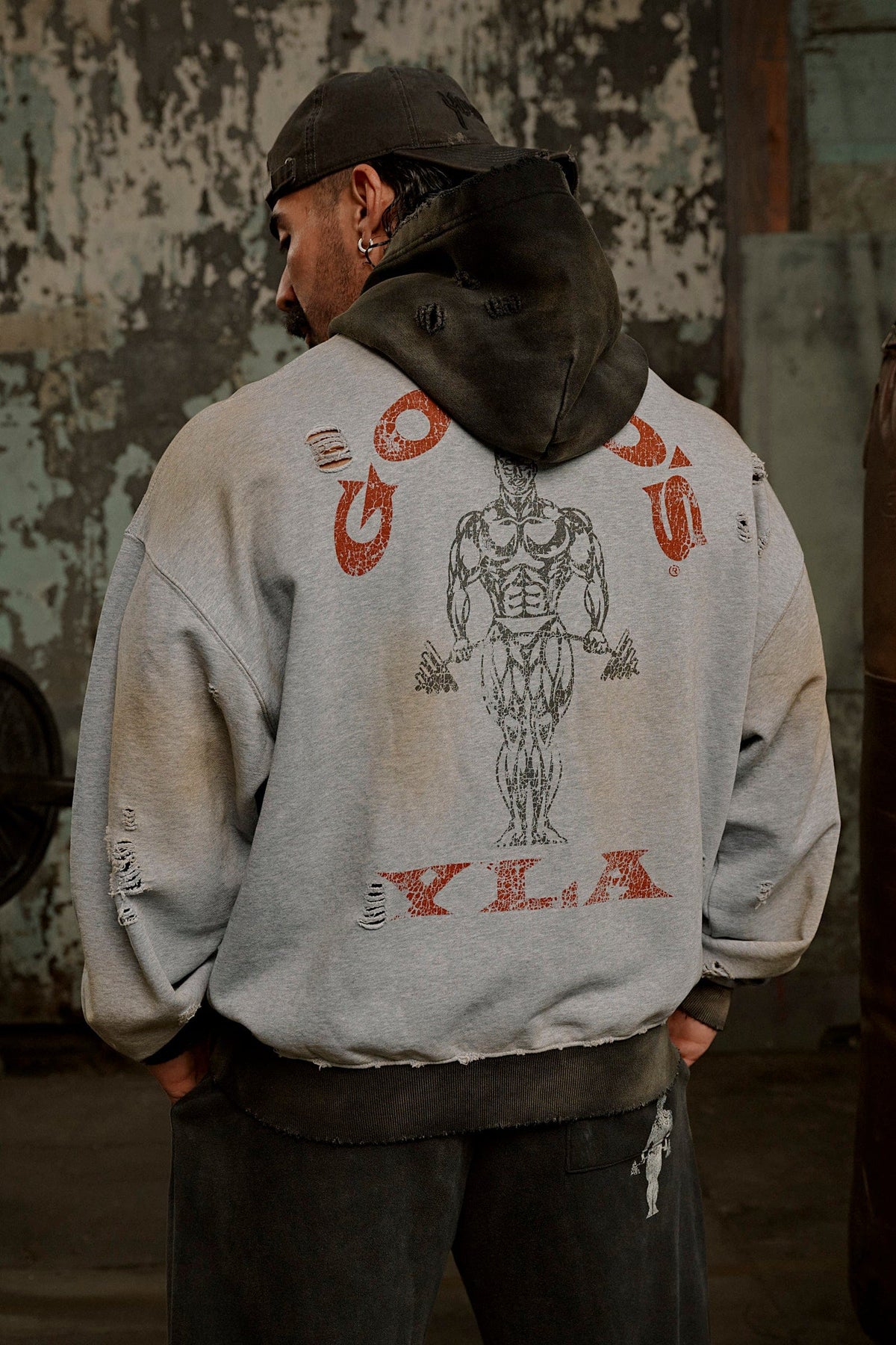 5168 - Gold's Iron Legacy Distress Hoodies