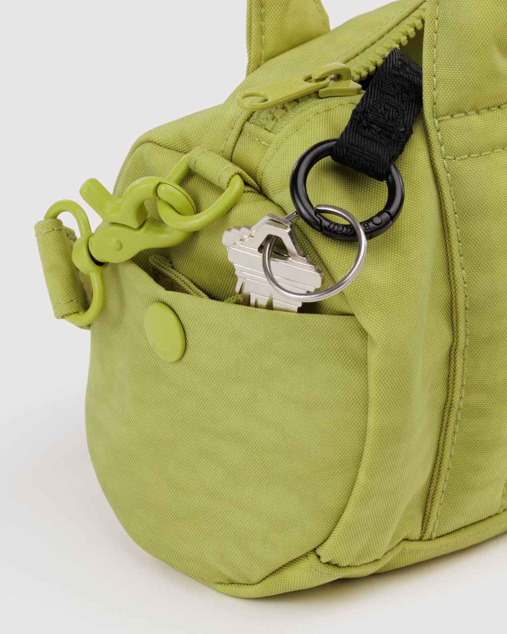 Small Nylon Duffle Bag - Chartreuse - image 4
