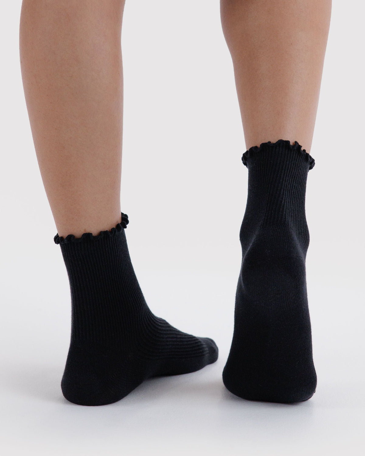 Lettuce Edge Sock Set of 2 - Black - image 3