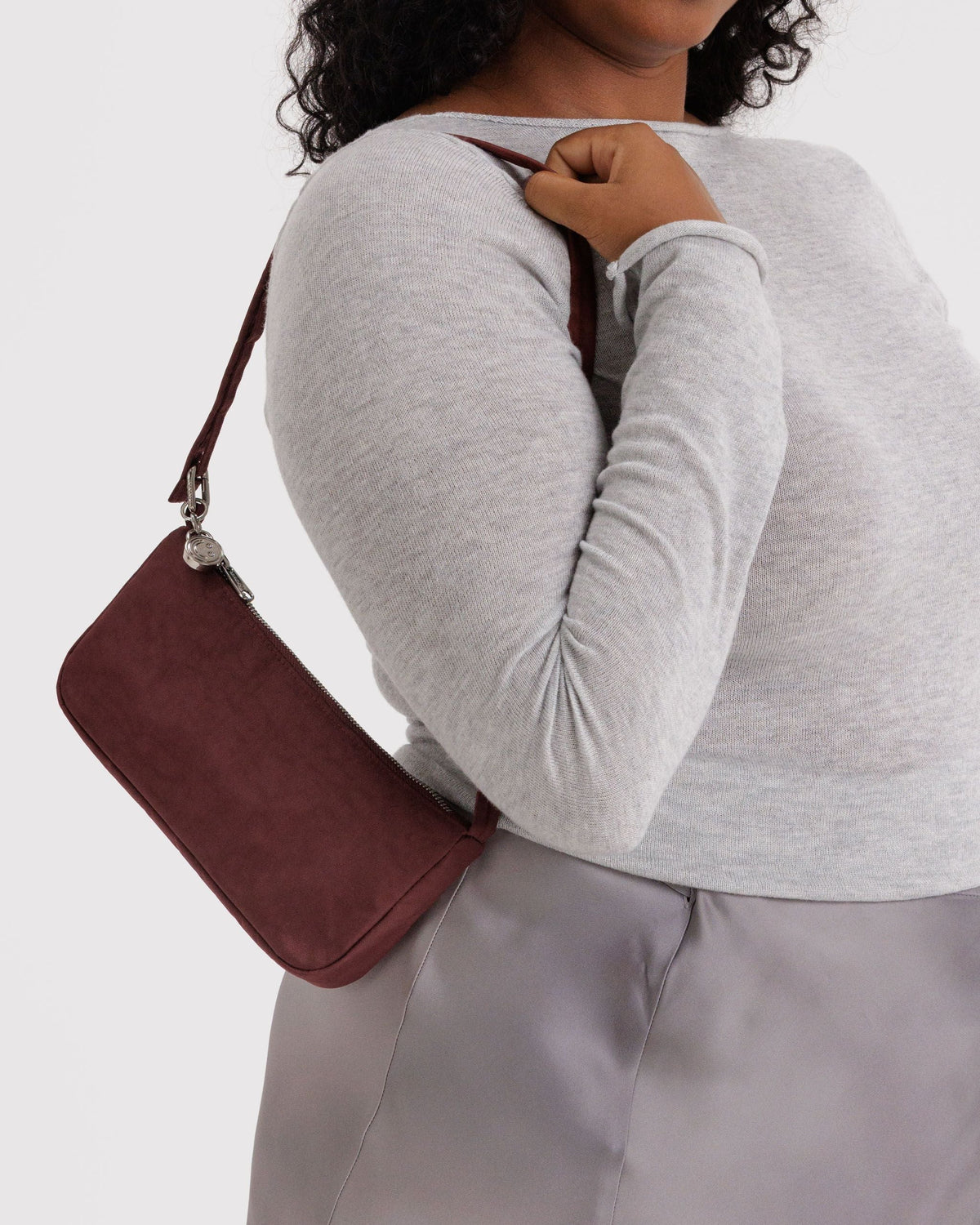 Nylon Pochette - Mahogany - image 2